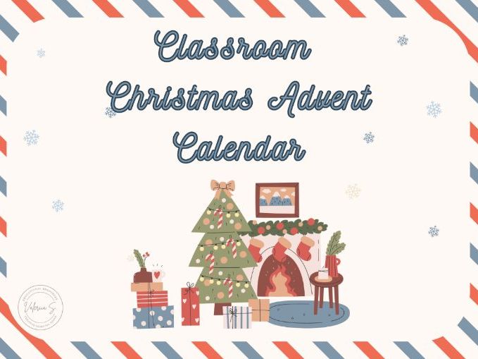 FREE Classroom Christmas Advent Calendar | 24 Printable Activity Cards