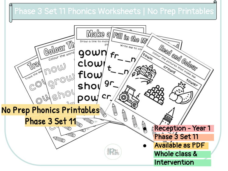 Phase 3 | Set 11 Phonics Worksheets