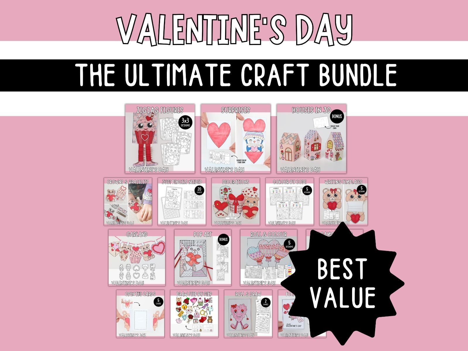 The Ultimate Valentine’s Day Craft Bundle - Printables for Kids