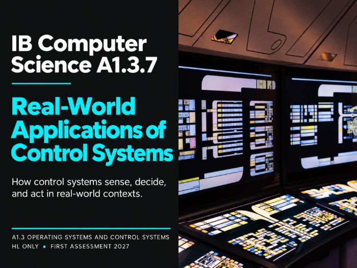IB Computer Science A1.3.7: Real-World Applications of Control Systems