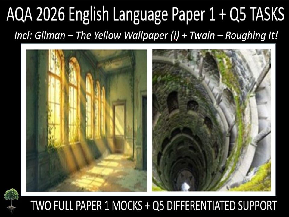 Two AQA 2026 GCSE English Language Paper 1 Mocks | Q5 TASKS