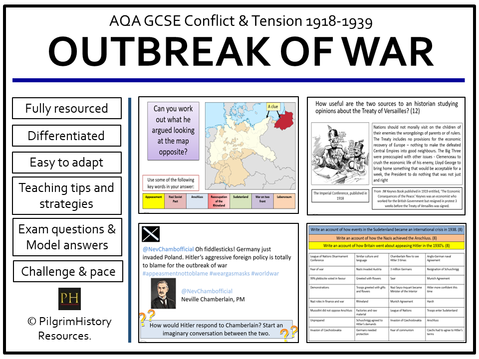 AQA GCSE Conflict & Tension: Outbreak of World War 2 in 1939
