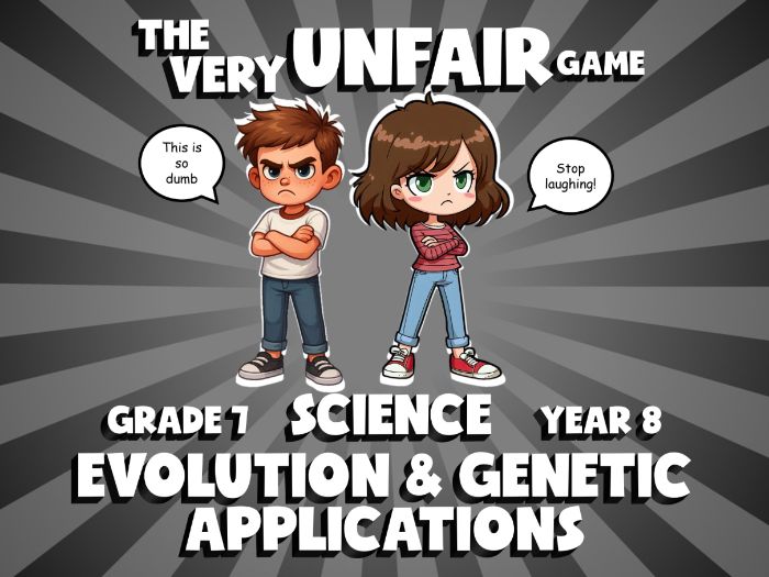 Evolution & Genetic Applications VERY UNFAIR GAME | No-Prep Year 8 Science Review Activity