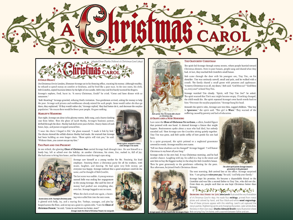 A Christmas Carol Reading Comprehension