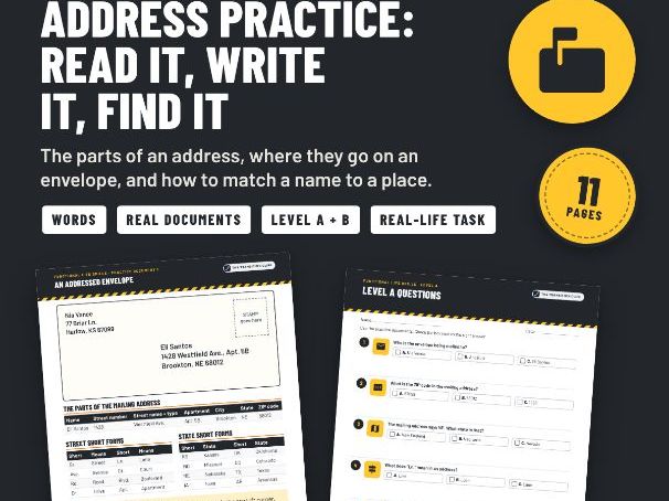 Address Practice: Envelopes, Mailboxes and Forms for SEND