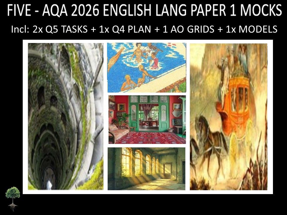 FIVE - AQA PAPER 1 | 2026 FULL MOCKS | Q5 TASKS | Q4 PLAN |AO GRIDS | MODELS