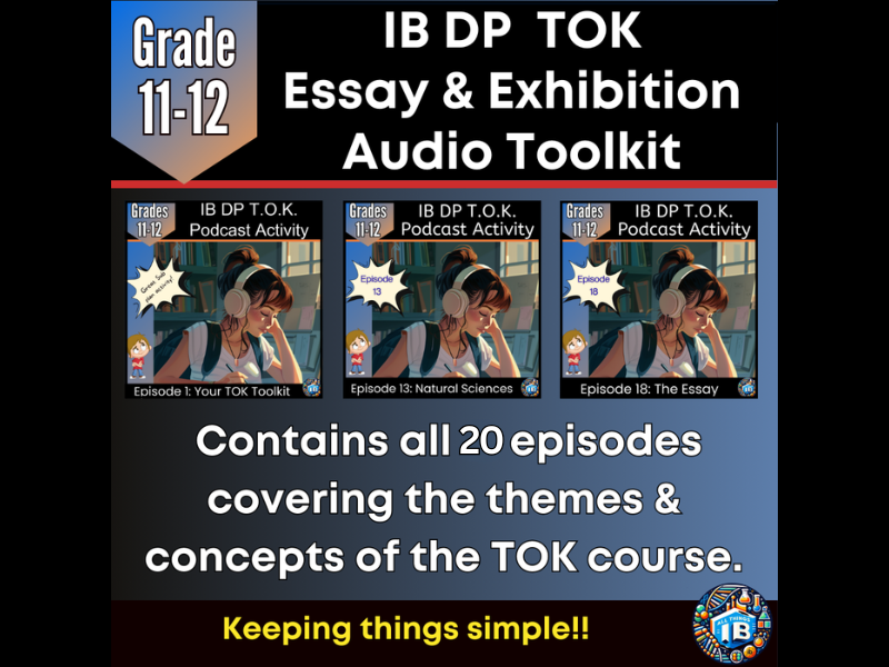 IB DP Theory of Knowledge (TOK): 20 Topic Audio Summaries with Worksheets 2026