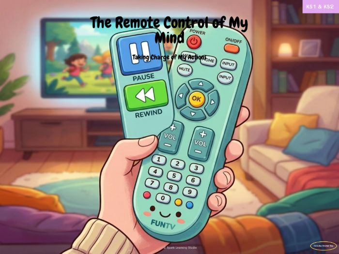 The Remote Control of My Mind: Emotion Regulation & Self-Control (SEL Lesson & Worksheet)