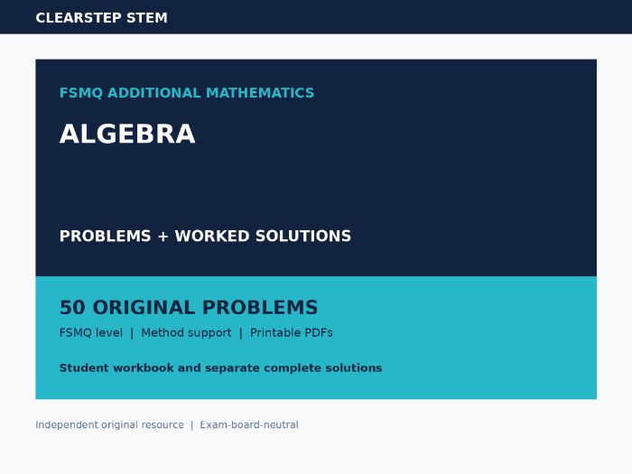FSMQ Algebra Polynomials Worked Solutions