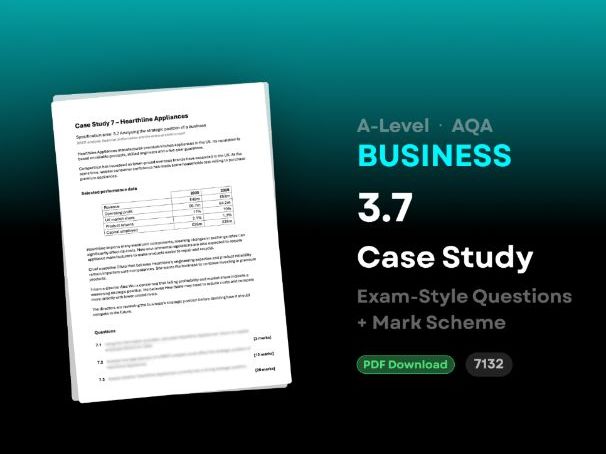 A-Level AQA Business: 3.7 Case Study