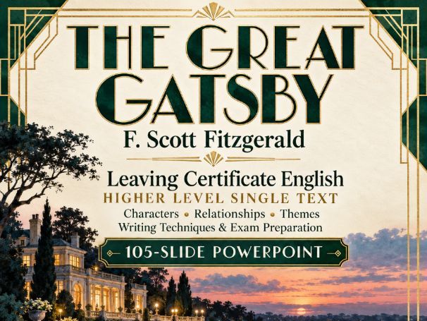 The Great Gatsby – Leaving Certificate Higher Level Single Text PowerPoint