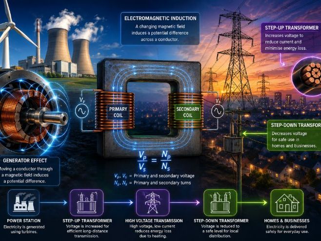 Electromagnetic Induction, Generators, Transformers & the National Grid | GCSE Physics Lesson | AQA