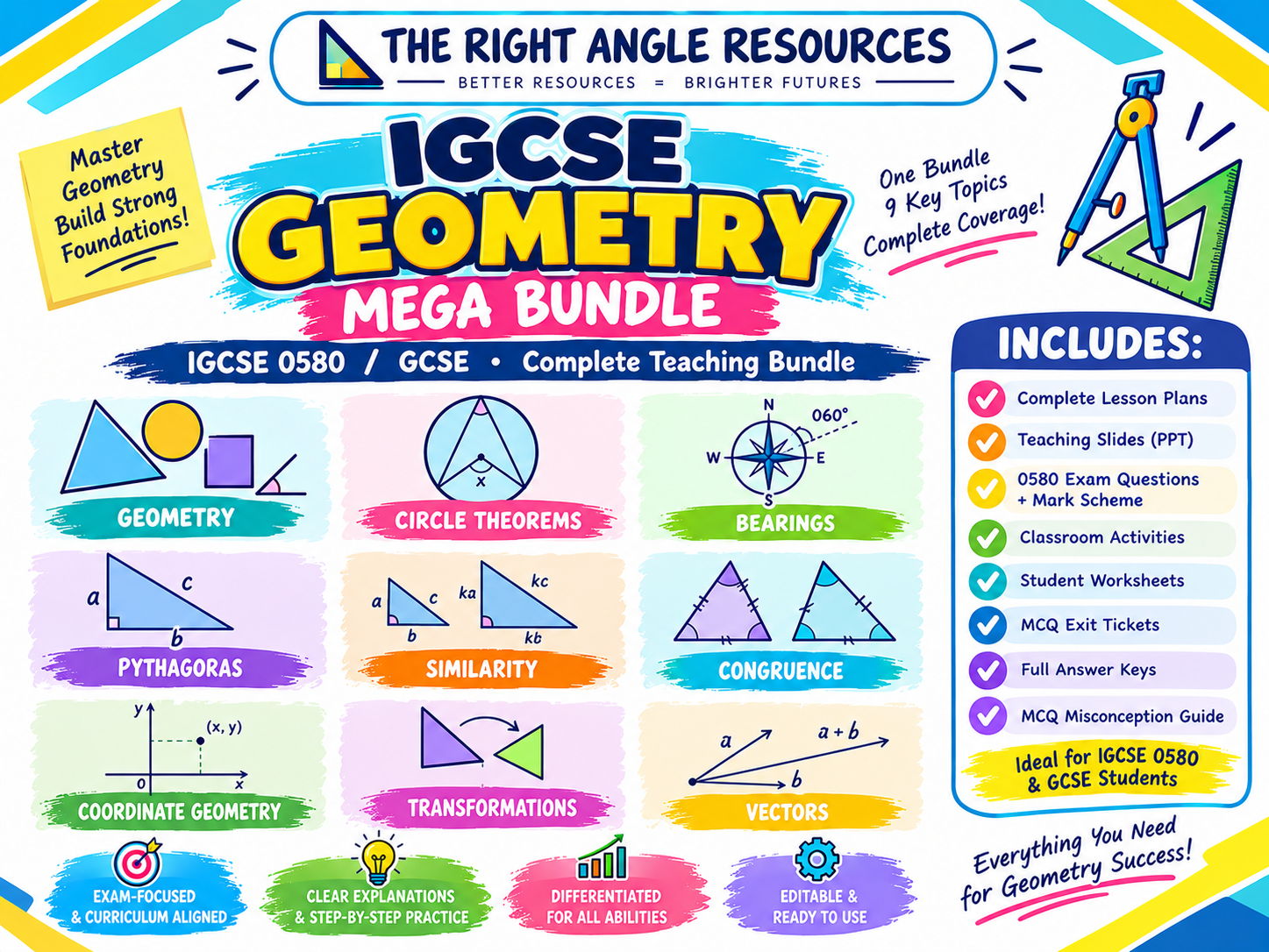 **IGCSE GEOMETRY MEGA BUNDLE | Complete Geometry Teaching & Revision Resource**
