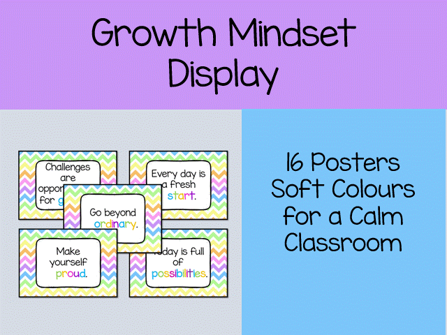 Growth Mindset Motivational Posters - landscape