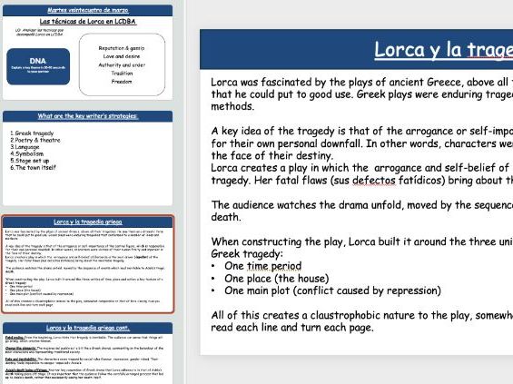 Key writer's techniques in La Casa de Bernarda Alba (AQA A-Level Spanish Paper 2)