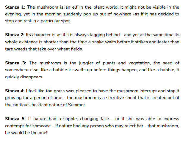 'The Mushroom is the Elf of Plants' by Emily Dickinson - Study Guide ...