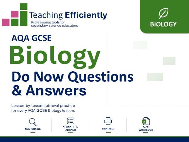 GCSE Biology AQA Do Now Questions and Answers