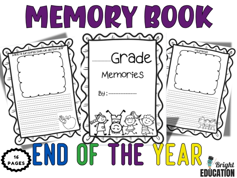Memories Book Template – End of the Year Writing Pages