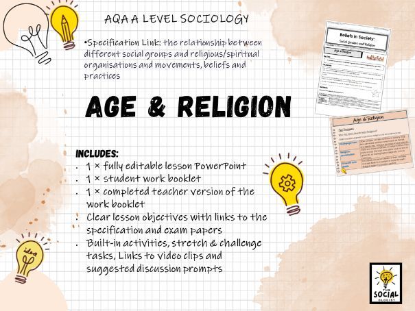 AQA A level Sociology - Beliefs in Society - Age & Religion