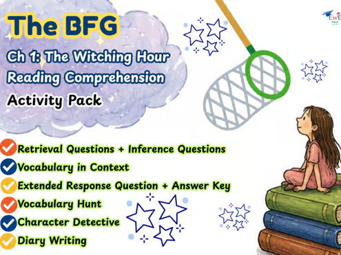 The BFG By Roald Dhal: The Witching Hour, Reading Comprehension (KS1, KS2, KS3, Years 3–8)
