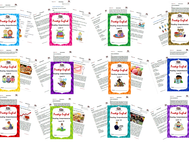 Reading Comprehension Book - Levels 1-12 - Full Book