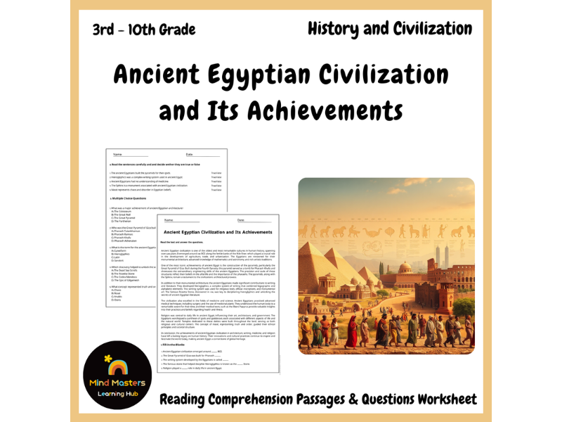 Ancient Egyptian Civilization and Its Achievements Reading ...