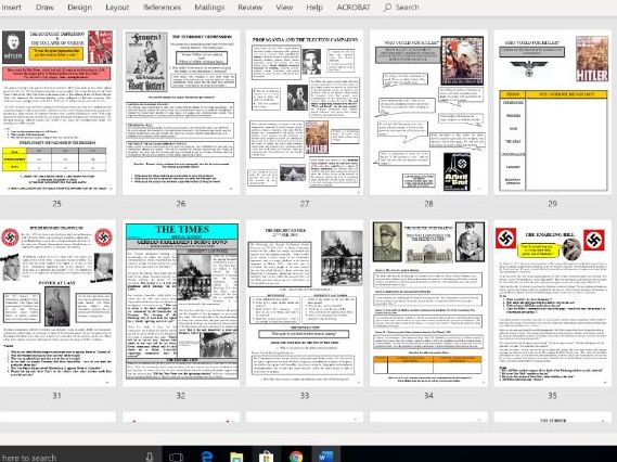 Weimar and Nazi Germany - Full Unit of Work