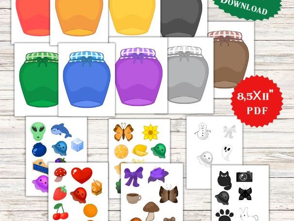 9 Color Jar Matching Activity for Kids | Montessori-Inspired Printable Game | Preschool & Toddler
