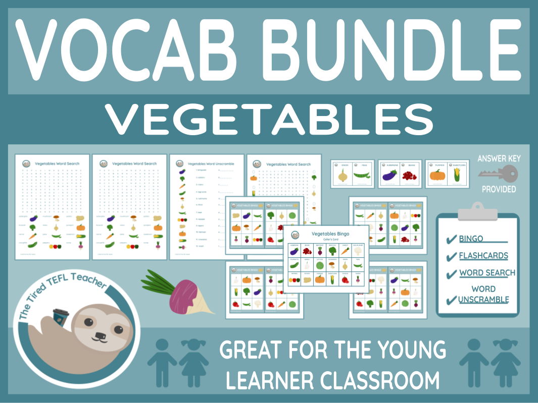 ESL Vegetables Vocabulary Bundle