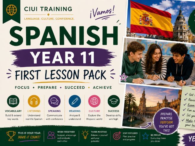 Spanish GCSE Year 11 First Lesson | Back to School | GCSE Revision & Exam Preparation | Editable