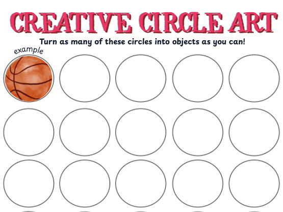 Creative Circle Art Activity Worksheet (PDF)