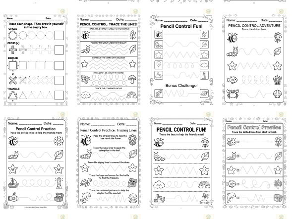 Fine Motor Skills Activity Bundle, 100+ Page PDF with Scissor Practice