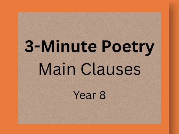 Main Clauses — Writing Mini Lesson | Sentence Structure & Complete Sentences | Year 8 (KS3)