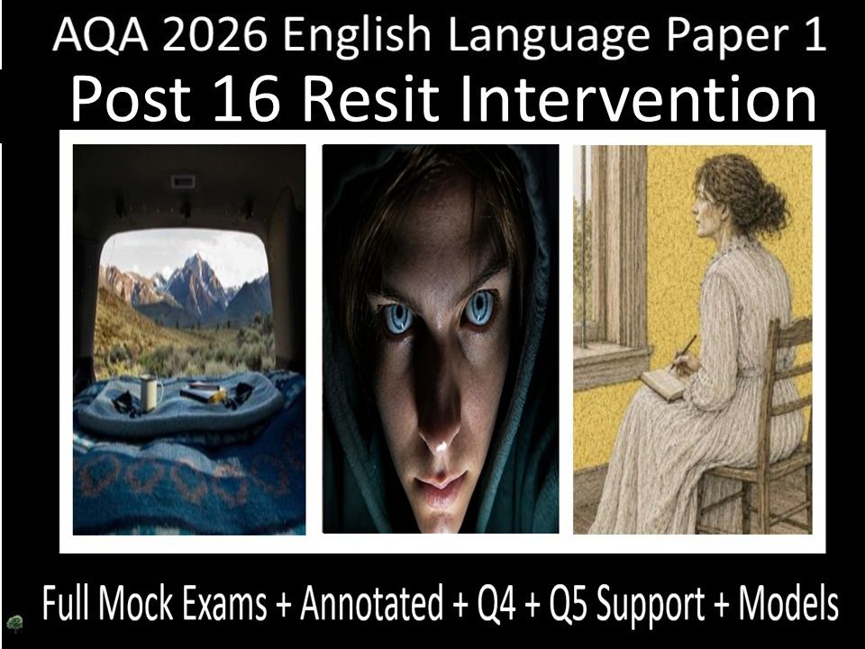 Three AQA 2026 English Language Paper 1 | Post 16 Resit Intervention