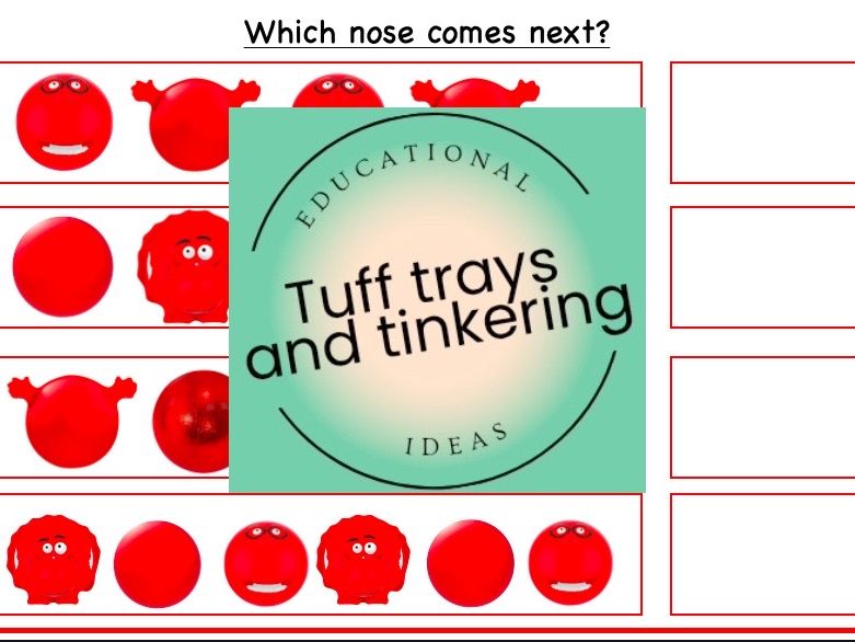 Red nose day which nose comes next? activity pattern maths