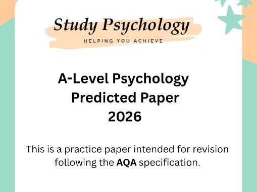A-Level Psychology Practice Exam Papers & Mark Schemes 2026 for AQA