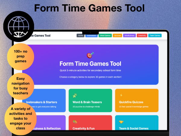 100+ Form Time Games for Busy School Teachers