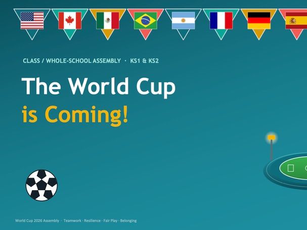 World Cup 2026 Assembly / PSHE Presentation (KS1 & KS2)