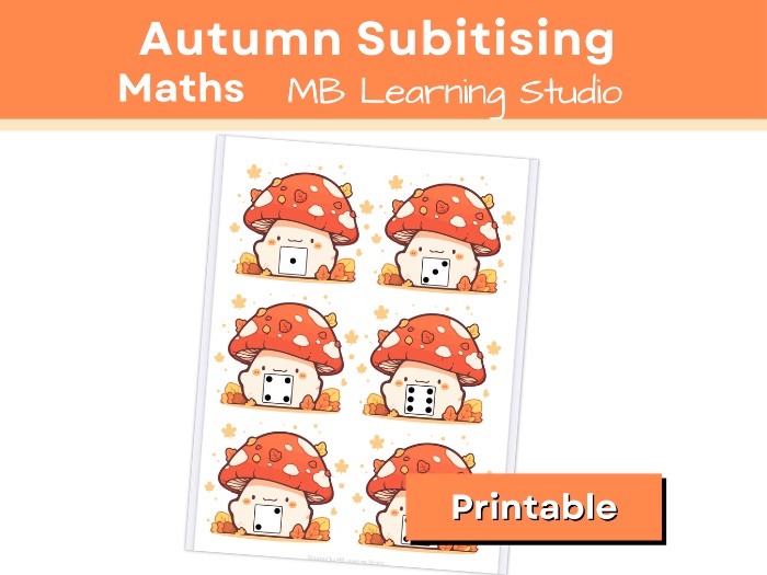 Autumn Fall Subtising Mushrooms