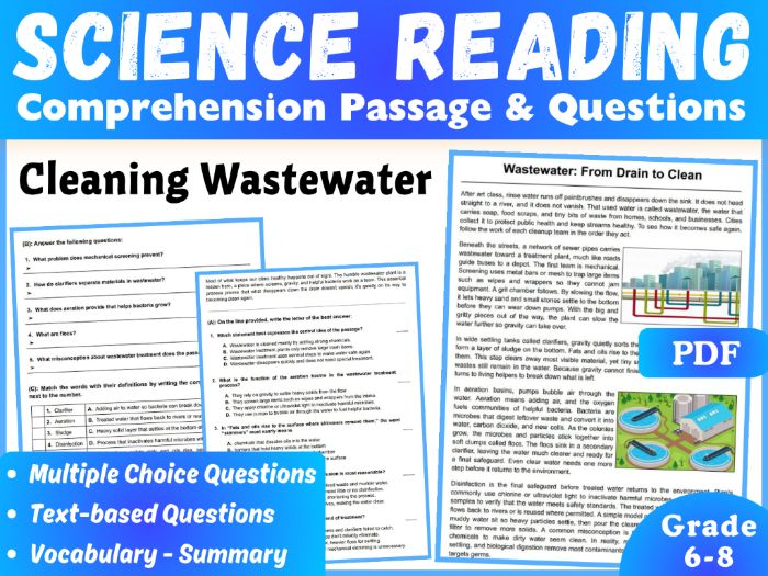 Earth Science Reading Passage: Cleaning Wasterwater