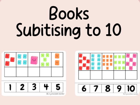 Books- subitising to 10- cut and stick