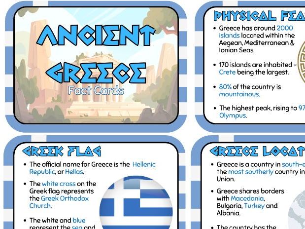 Ancient Greece Fact Cards