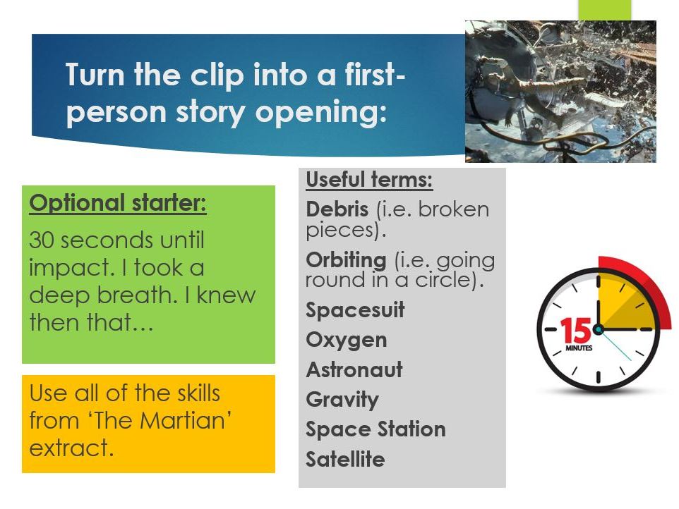 The Martian, Reading and Writing Lesson - Science Fiction Unit (Year 9)