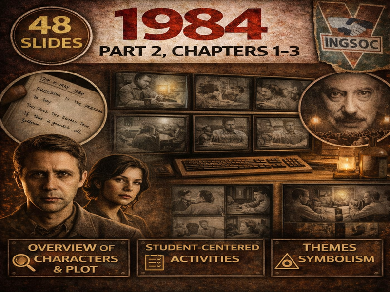 1984 by George Orwell PPT – Part 2 Chapters1-3 | Lesson Slides & Activities