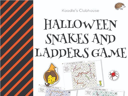 Halloween snakes and ladders game