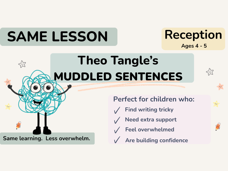 Reception Sentence Building - Theo Tangle