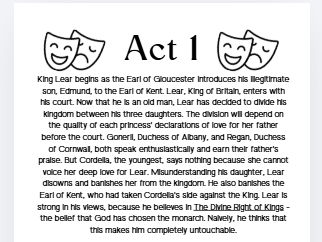 King Lear Revision Booklet