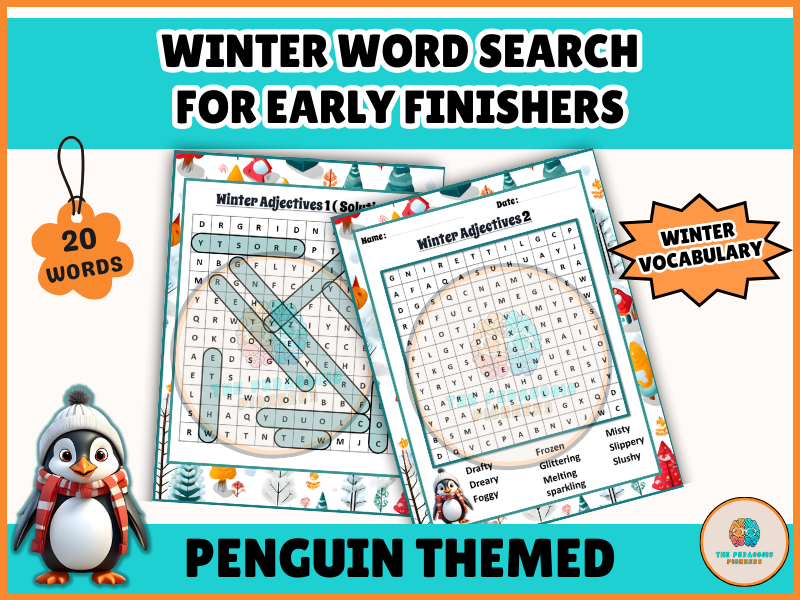 Winter Vocabulary - Word Search for Centers