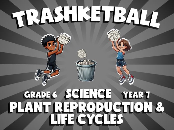 Plant Reproduction & Life Cycles TRASHKETBALL Science Game | No-Prep Year 7 Review Activity