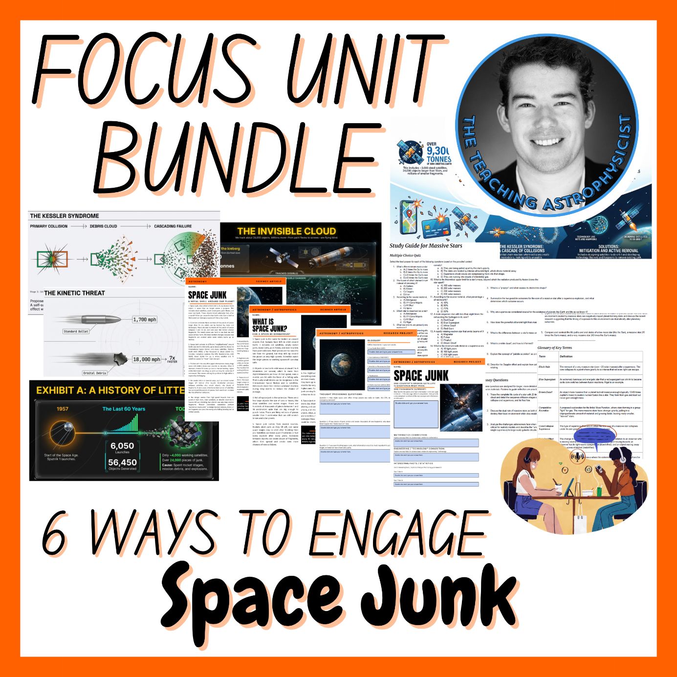 Space Junk | Focus Unit Bundle | 6 Resources inc. Quiz | Space Science Set